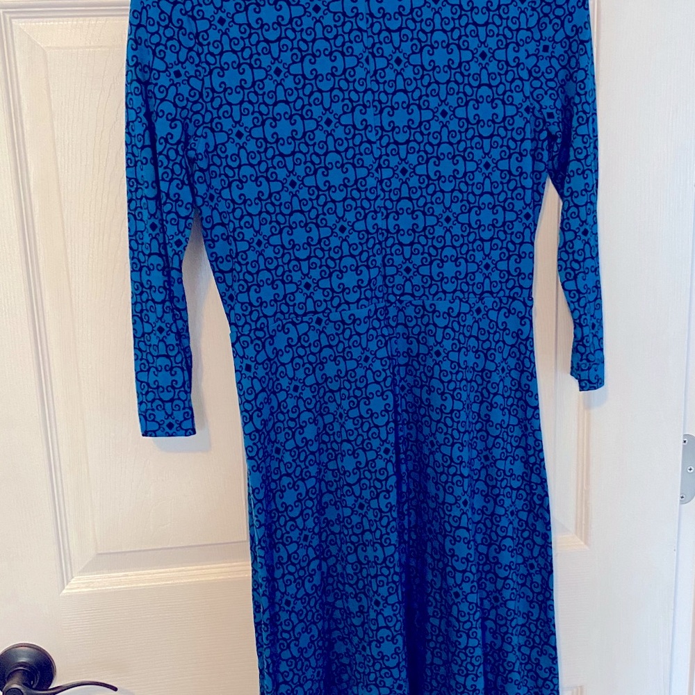 Blue a-line dress